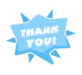 Thank You badge with a dynamic starburst design, ideal for expressing gratitude in various forms of visual media