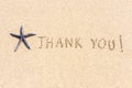 Thank You on Beach Sand