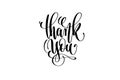 Thank you black and white hand lettering positive quote