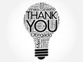 Thank You Bulb Word Cloud Royalty Free Stock Photo
