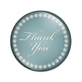 Thank You Button with snowflakes