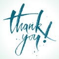 Thank You lettering. Modern calligraphy Royalty Free Stock Photo