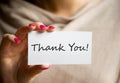 Thank You Card Royalty Free Stock Photo