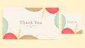 thank you card abstract rounded watercolor printable custom small card