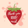 Thank you card, banner. Vector illustration. Royalty Free Stock Photo