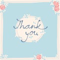 Thank you card design template. Simple greeting card