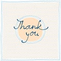 Thank you card design template. Simple greeting card