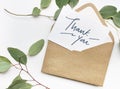 Thank You card in an envelope Royalty Free Stock Photo