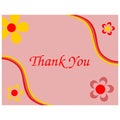 Thank you card with flower designs