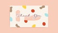 thank you card vector, aesthetic watercolor greeting template