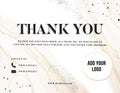 Thank You Card watercolor beige ink background, customer service thanks card , advertising promotion Voucher , post purchase