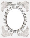 Thank you Card Wedding Frame Royalty Free Stock Photo