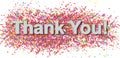 Thank you carnival party confeti decoration background colors - 3d rendering Royalty Free Stock Photo