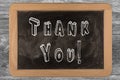 Thank You! - chalkboard with outlined text