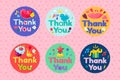 Thank you collection lettering text set vector Royalty Free Stock Photo