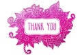 Thank you colored doodle frame