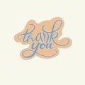 Thank you colorful hand draw a calligraphic.