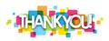 THANK YOU! colorful vector letters banner Royalty Free Stock Photo