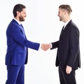 Thank you for cooperation. Collaboration of business people. Men shaking hands. Handshake sign of successful deal Royalty Free Stock Photo