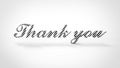 Thank you 3D Letter Font black white Royalty Free Stock Photo
