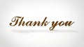 Thank you 3D Letter Font brown Royalty Free Stock Photo