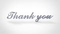 Thank you 3D Letter Font Glass Royalty Free Stock Photo