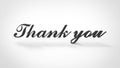 Thank you 3D Letter Font Glass black Royalty Free Stock Photo