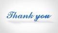 Thank you 3D Letter Font Glass blue Royalty Free Stock Photo