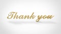 Thank you 3D Letter Font Glass gold Royalty Free Stock Photo