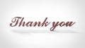 Thank you 3D Letter Font Glass pink Royalty Free Stock Photo