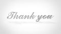 Thank you 3D Letter Font Glass white glass Royalty Free Stock Photo