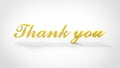 Thank you 3D Letter Font Glass yellow Royalty Free Stock Photo