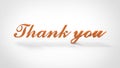 Thank you 3D Letter Font orange Royalty Free Stock Photo