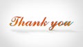 Thank you 3D Letter Font orange yellow Royalty Free Stock Photo
