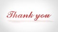 Thank you 3D Letter Font red dot Royalty Free Stock Photo