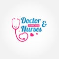 Thank You Doctor, Nurse, Medical Staff Vector For Greeting Design