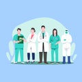 Thank you doctors and nurses,Medical doctors,Doctor squad,Doctor team,Doctors standing,Thanks doctors, Medical squad Royalty Free Stock Photo