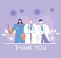 Thank you doctors and nurses, physicians and nurse staff hospital team