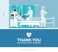 Thank you doctors and nurses Royalty Free Stock Photo