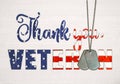 Thank you dog tags for veterans Royalty Free Stock Photo