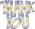 Thank you doodle art-bluish purple with yellow touch
