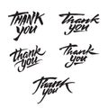 Thank you. Dry brush calligraphy. Royalty Free Stock Photo