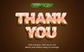 Thank you editable text effect Royalty Free Stock Photo