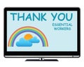 Thank you essential workers TV message