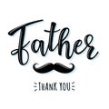 `Thank you father` lettering poster