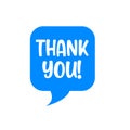 Thank you! Flat vector illustration on white background