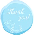 Thank you floral background Royalty Free Stock Photo