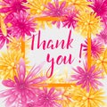 Thank you floral background Royalty Free Stock Photo