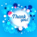 Thank you floral background Royalty Free Stock Photo