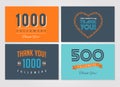 Thank you followers, badges, stickers and labels